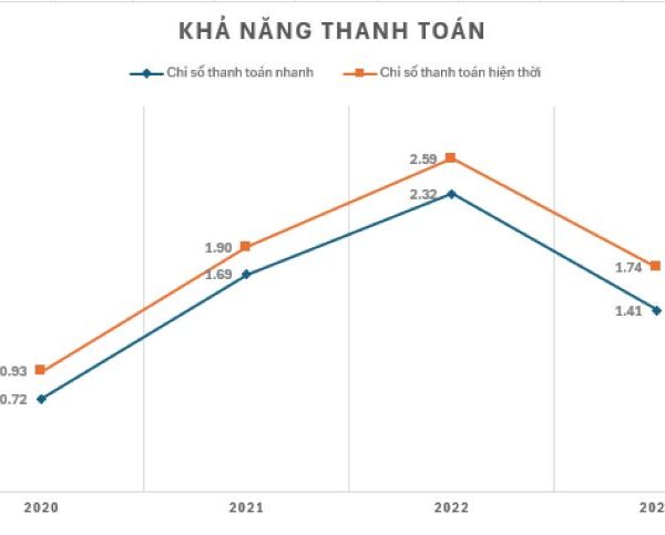 Biểu đồ khả năng thanh toàn của Masan từ năm 2020-2024