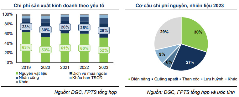 Chi phí sản xuất của DGC